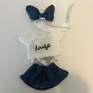 Disney Nuimos Wardrobe Essentials Outfit Denim Skirt, Lovely T-shirt, Headband